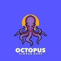 Octopus monster logo vector