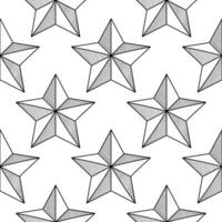 hand- getrokken naadloos patroon ster vector