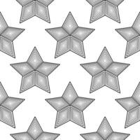 hand- getrokken naadloos patroon ster3 vector