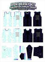 helling bladeren sport- Jersey ontwerp sportkleding lay-out sjabloon vector