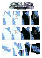 exotisch bloemen sport- Jersey ontwerp sportkleding lay-out sjabloon vector