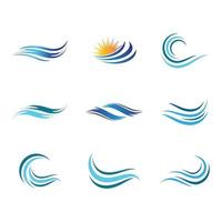 water wave logo afbeeldingen vector