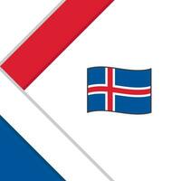 IJsland vlag abstract achtergrond ontwerp sjabloon. IJsland onafhankelijkheid dag banier sociaal media na. IJsland illustratie vector
