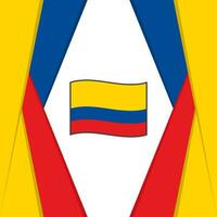 Colombia vlag abstract achtergrond ontwerp sjabloon. Colombia onafhankelijkheid dag banier sociaal media na. Colombia achtergrond vector