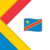 democratisch republiek van de Congo vlag abstract achtergrond ontwerp sjabloon. democratisch republiek van de Congo onafhankelijkheid dag banier sociaal media na. democratisch republiek van de Congo illustratie vector