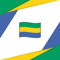 Gabon vlag abstract achtergrond ontwerp sjabloon. Gabon onafhankelijkheid dag banier sociaal media na. Gabon vector