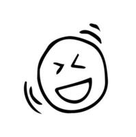 glimlach icoon vector. gezicht emoticon teken vector