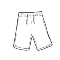 basketbal shorts icoon silhouet illustratie. sport kleren vector grafisch pictogram symbool klem kunst. tekening schetsen zwart teken.