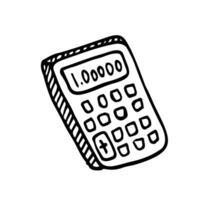 vector tekening rekenmachine icoon. zaken, school- symbool