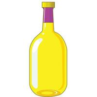 gouden fles Aan wit achtergrond geïsoleerd vector illustratie