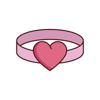 Valentijnsdag armband met hart geïsoleerd pictogram vector