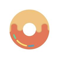 donut icoon vlak stijl vector