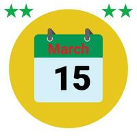 maart dagelijks kalender icoon logo vector
