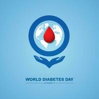 wereld diabetes dag november 14 achtergrond vector illustratie