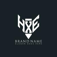 hxe brief logo. hxe creatief monogram initialen brief logo concept. hxe uniek modern vlak abstract vector brief logo ontwerp.