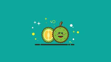 schattig en zoet modern durian icoon ontwerp, schattig modern durian icoon vector