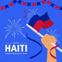 gelukkig Haïti onafhankelijkheid dag illustratie vector achtergrond. vector eps 10