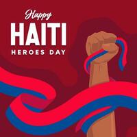 gelukkig Haïti heroes dag illustratie vector achtergrond. vector eps 10