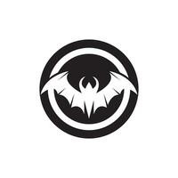 vliegend knuppel silhouet logo ontwerp vector sjabloon illustratie
