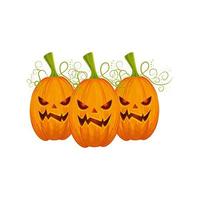 halloween pompoenen traditionele geïsoleerde icon vector