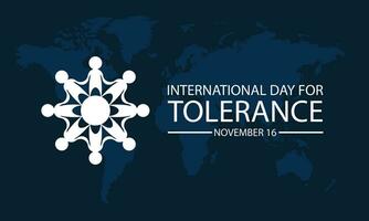 Internationale dag voor tolerantie . november 16 achtergrond vector illustratie