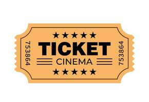 bioscoop ticket met streepjescode vector icoon. film ticket sjabloon. realistisch bioscoop theater toelating voorbij gaan aan bespotten omhoog coupon. wijnoogst retro oud ticket. vector illustratie.