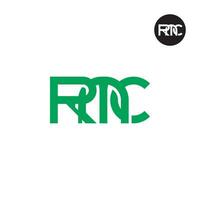 brief rmc monogram logo ontwerp vector