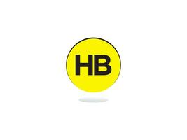 typografie hb logo, creatief hb brief logo sjabloon vector