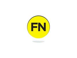 eerste fn logo brief, minimalistische fn brief logo icoon vector