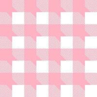 roze katoenen stof naadloos patroon, plaid herhalen, geruit achtergrond, roze schaken, behang, kleding stof, tafelkleed, textiel, jurken, papier, beddengoed, dekens, vector illustratie