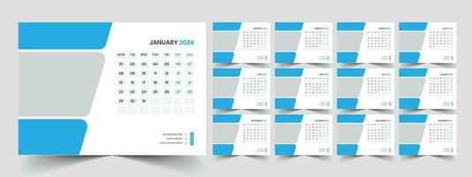 bureau kalender sjabloon 2024 vector