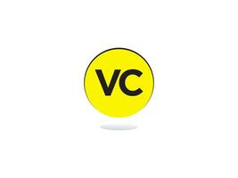 monogram vc bedrijf logo icoon, eerste vc CV logo brief vector voor u