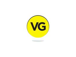 monogram vg bedrijf logo icoon, eerste vg gv logo brief vector voor u