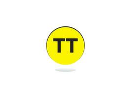 modern tt logo icoon, eerste cirkel tt logo brief vector