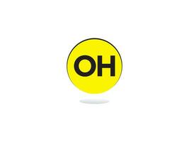 alfabet Oh logo afbeelding, minimalistische Oh eerste cirkel logo vector