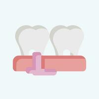 icoon gingivitis. verwant naar tandarts symbool. vlak stijl. gemakkelijk ontwerp bewerkbaar. gemakkelijk illustratie vector