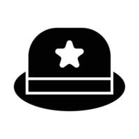hoed vector glyph icoon voor persoonlijk en reclame gebruiken.
