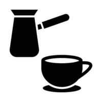 Turks koffie vector glyph icoon voor persoonlijk en reclame gebruiken.