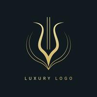 luxe logo elegant monogram logo vector voor bedrijf