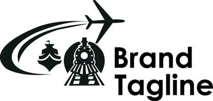 abstract logo ontwerp voor land- en lucht reizen vliegtuigen. geschikt voor reizen logo's. vector