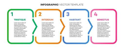 infographic sjabloon tijdlijn werkwijze 4 optie vector