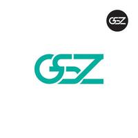 brief gszo monogram logo ontwerp vector