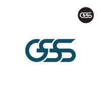 brief gss monogram logo ontwerp vector