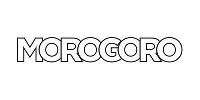 morogoro in de Tanzania embleem. de ontwerp Kenmerken een meetkundig stijl, vector illustratie met stoutmoedig typografie in een modern lettertype. de grafisch leuze belettering.