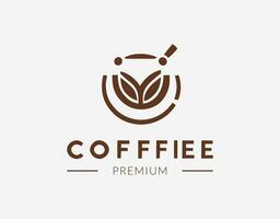koffie kop vector logo ontwerp sjabloon. premie koffie winkel logo
