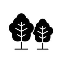 de groep van bomen icoon. gemakkelijk solide stijl. biodiversiteit, duurzaam, harmonie, omgeving, natuur, bloemen, Woud concept. silhouet, glyph symbool. vector illustratie geïsoleerd.