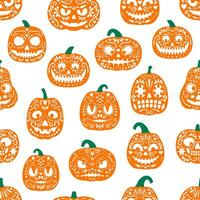 halloween Mexicaans pompoenen naadloos patroon vector