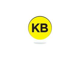 monogram kb logo icoon, minimalistische kb logo brief vector kunst