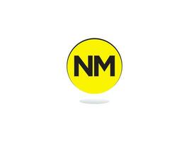 abstract nm logo icoon, modern luxe nm minimalistische brief logo vector