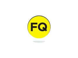 eerste fq logo brief, minimalistische fq brief logo icoon vector